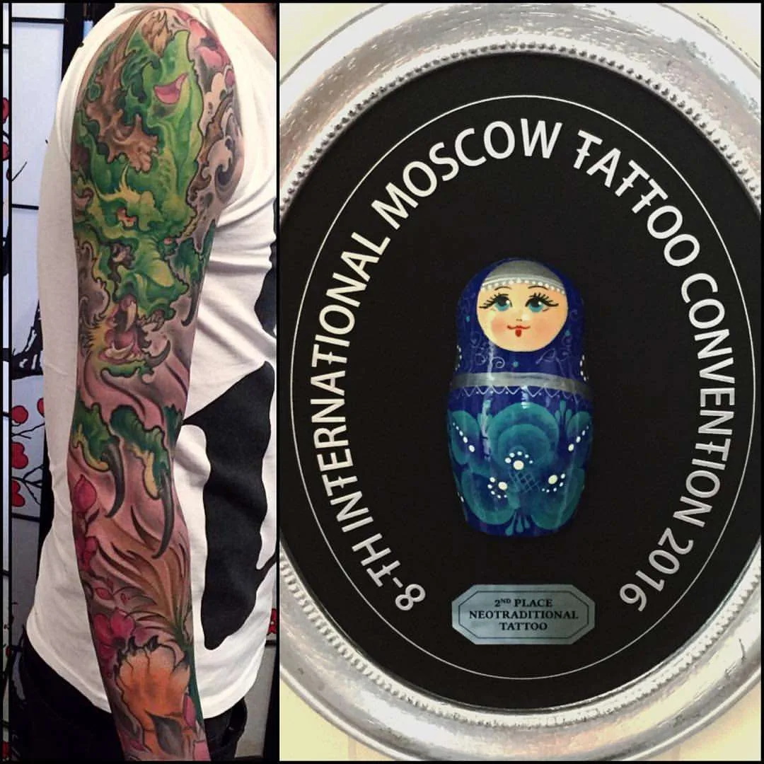 8-th International moscow tattoo convention portrait номинация нью-скул